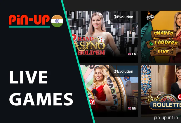 Enjoy thrilling live games on the Pin Up site