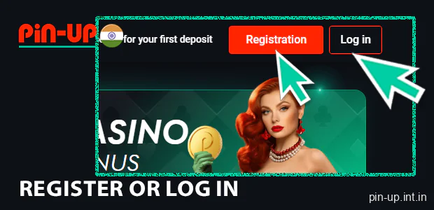 Register or log in Pin Up