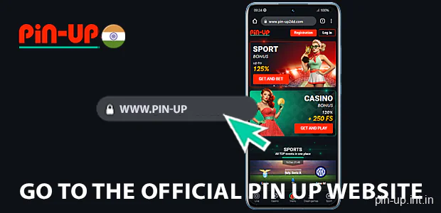 Go to the official Pin Up website