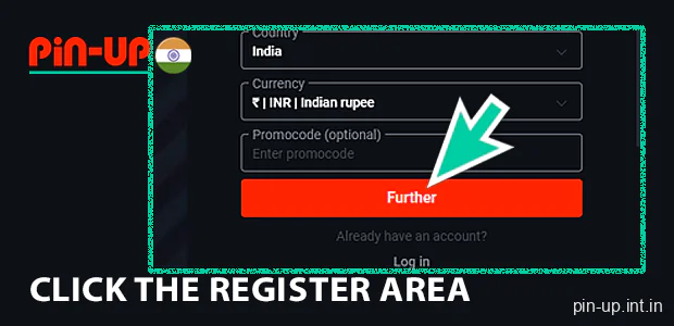 Click the Register area