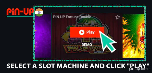 Select a slot machine and click "Play"