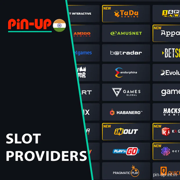 Leading slot developers available on Pin Up